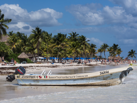 Tulum, Mexico fishing boat