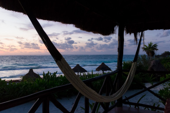 Tulum, Mexico beach hammock