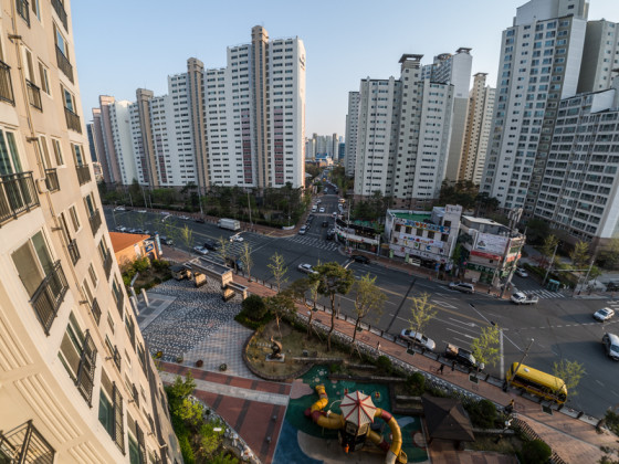 Daegu, Korea city - Corrected Rokinon Fisheye 