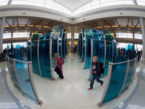 Dallas Airport - fisheye uncorrected - Samyang 7.5mm