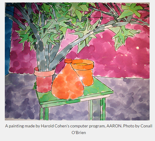 Robot Painting by AARON / Harold Cohen