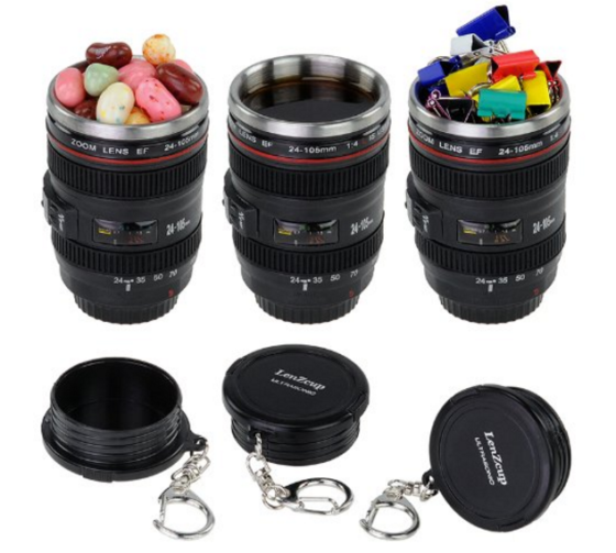 shotglasses shaped like camera lenses
