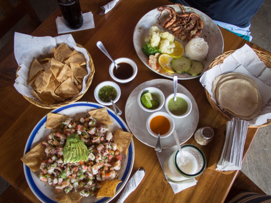 Interior Mexican food at Malquierda