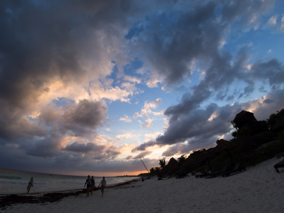 Beach Sunset - Rokinon 7.5mm fisheye - corrected