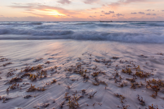 Long exposure tripod beach photo